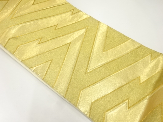 JAPANESE KIMONO / ANTIQUE FUKURO OBI / SILK / WOVEN MATSUKAWABISHI